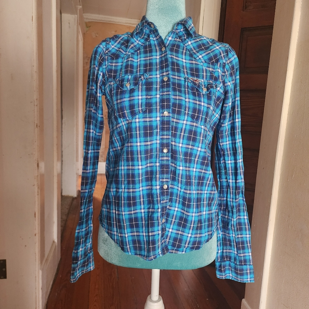 Hollister Plaid Snap Shirt